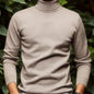 Men's Solid Color Versatile Soft Viscose Turtleneck Sweater