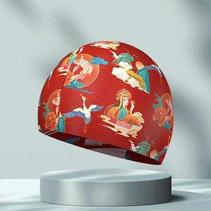 Simple Printing High Elastic Comfortable Swimming Cap
