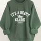 Casual Long Sleeve Round Neck Letter Print Pullover Sweater