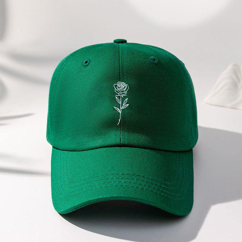 Men's And Women's Casual Simple Rose Washed Baseball Cap