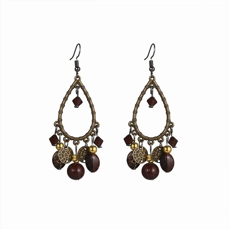 New Chinese Retro Hollow Water Drops Eardrops