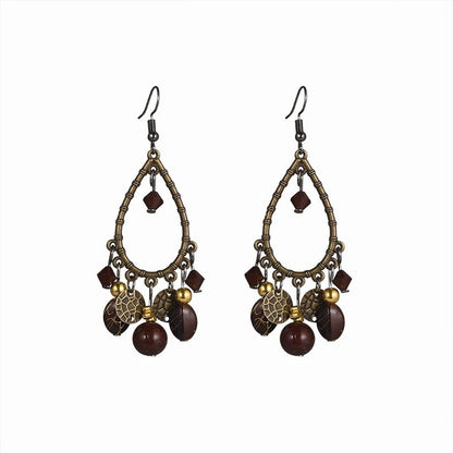 New Chinese Retro Hollow Water Drops Eardrops
