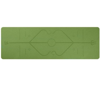 Tpe yoga mat body position line 6mm non-slip environmental protection fitness yoga mat