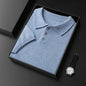 Men's Elbow-sleeved Top Polo Collar Cashmere T-shirt