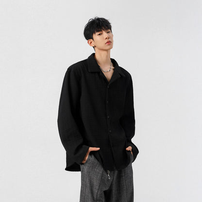 Men's Fashion Brand Jacquard Design Casual Shirt