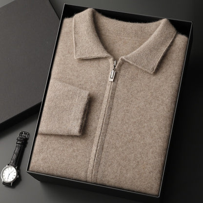 New Men's Cardigan Long Sleeve Sweater Coat