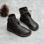 Retro Genuine Leather Martin Boots, Casual Round Toe, Versatile British Style