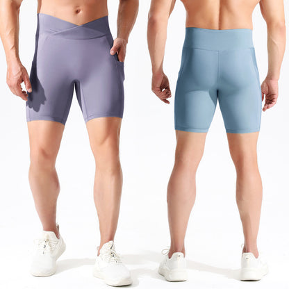 Summer Running Five-point Tights Men