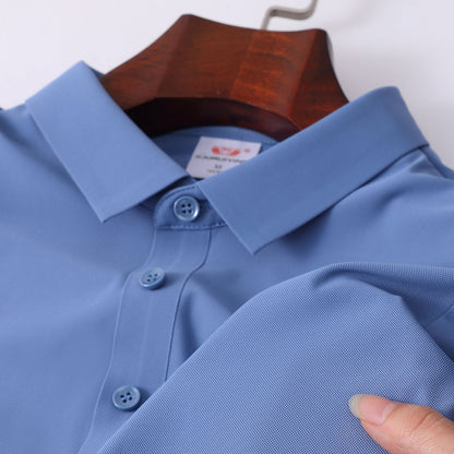 Ice Silk Seamless Cool Short Sleeve Polo