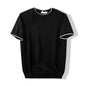 Lazy And Versatile Knitted Round Neck T-shirt For Men