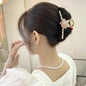 Antique Tassel Large Pearl Clip Metal Hairpin