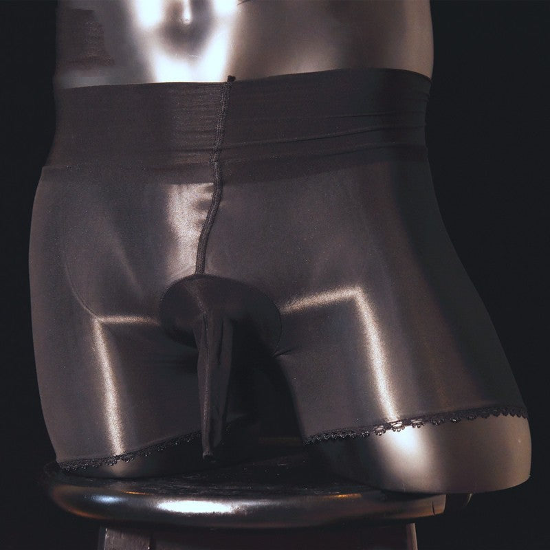 Men's Shiny Stockings Underwear Sexy Transparent