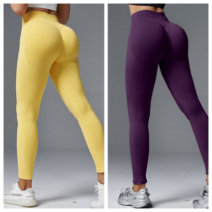 Peach Hip Tight Mid Waist Yoga Pants Hip Lifting Running Fitness