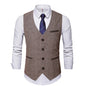 A Simple And Casual British Style Vest In Contrasting Colors For Men Without Straps