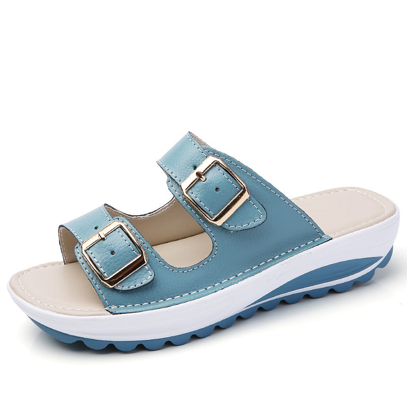 Leather beach shoes