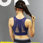 Shockproof sports bra women running gathered quick-drying hollow back underwear