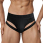 Men's High Fork Briefs Sexy Embossed Pattern Sports Underwear