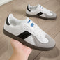 Womens Style White Lace Up Casual Sneakers With A Leopard Print Flat Sole