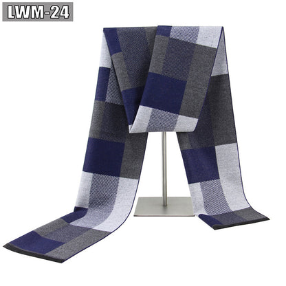 Men's Scarf European And American Cashmere Autumn And Winter Business Plaid