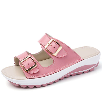 Leather beach shoes