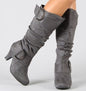 Fashion Brushed Velvet Spring And Autumn Women's Boots
