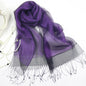 Fashionable And High Grade Lady Silk Double Layer Elegant Silk Scarf