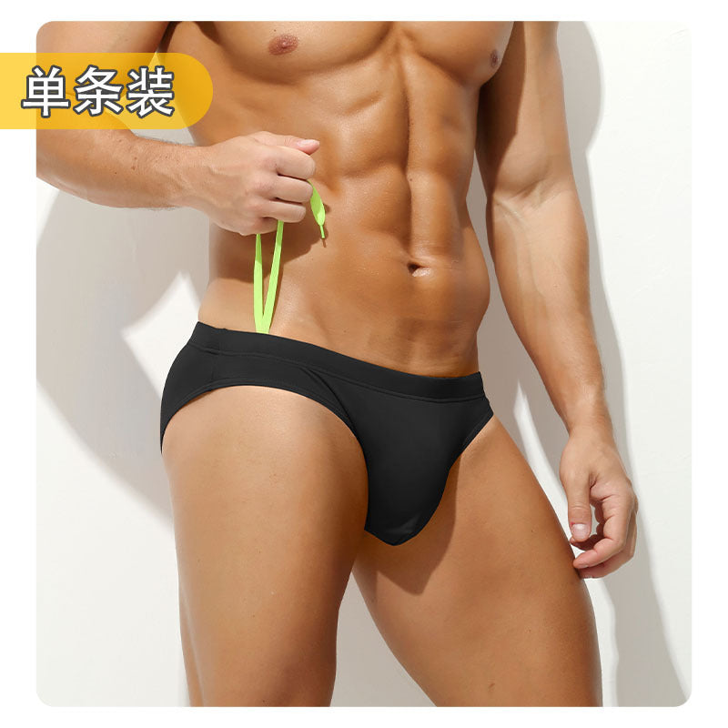 Men's Triangle Solid Color Low Waist Personality