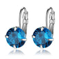 Single Zircon Colorful Ear Clip Simple Fashion Elegant European And American
