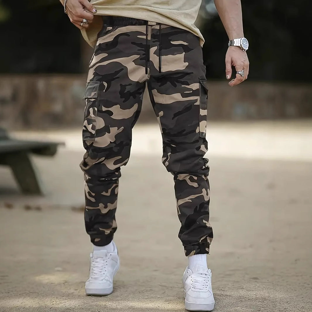 European Size American Retro Multi-pocket Camouflage Cargo Pants