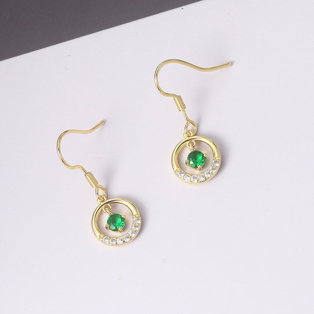 Fashion Simple Beccarite Round Earrings