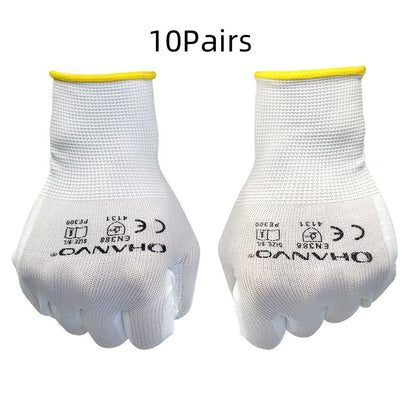 Pu Coated Gloves Labor Gloves Wear-resistant Breathable Flexible