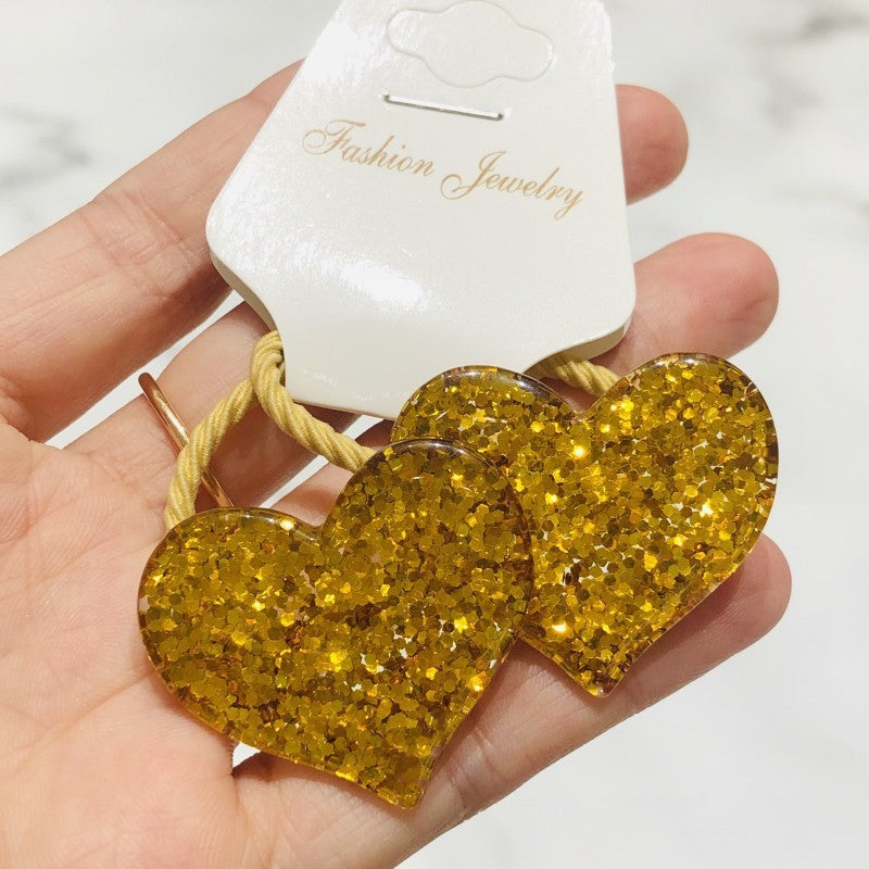 Dreamy Glitter Star Moon Girls Hair Tie