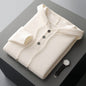 Men's American-style Warm High-grade Button Hoodie Sweater