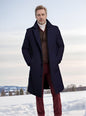 Men's Mid-length Solid Color Autumn And Winter Woolen Coat