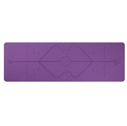 Tpe yoga mat body position line 6mm non-slip environmental protection fitness yoga mat