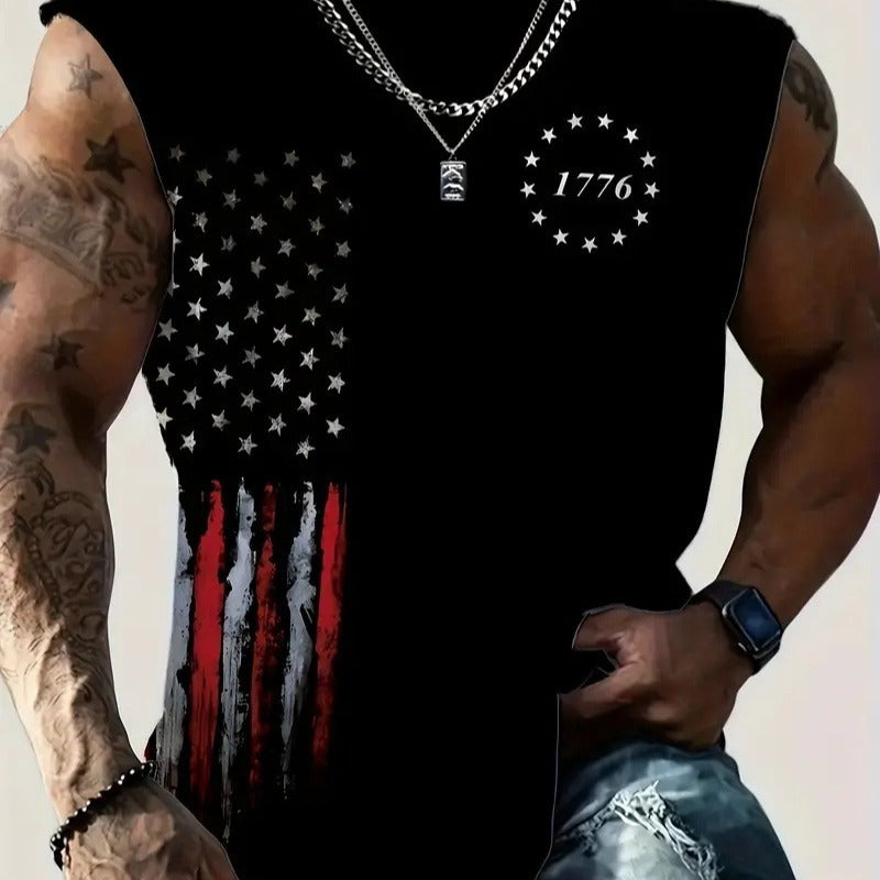 Fashion Personality New Printed Men's Vest Top