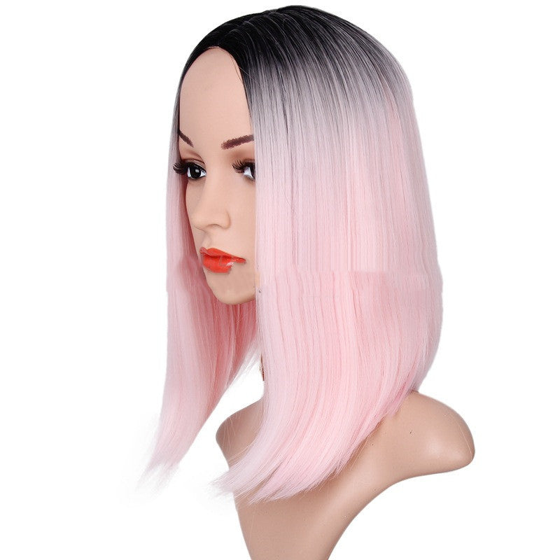 BOBO head gradient short straight hair hood