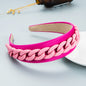 Ladies Wide Brim Colorful Chain Macaron Headband