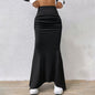 Elegant Simple Style High Waist Fishtail Long Dress