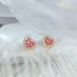 Pearl Bow Stud Earrings Women's High Sense