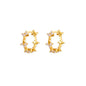 Exquisite Geometric Inlaid Zircon Earrings