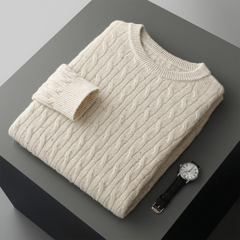 New Fashion Twist Round Neck Sweater For Men