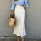 European And American Fashion Style Solid Color Sheath Skirt