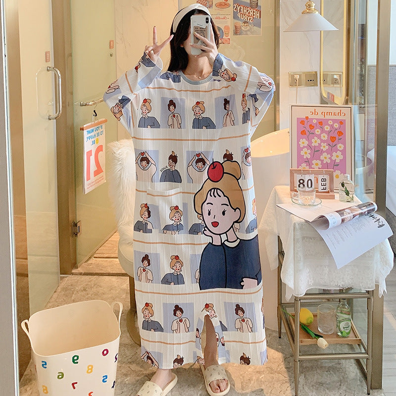 New Long-sleeved One-piece Pajamas For Women