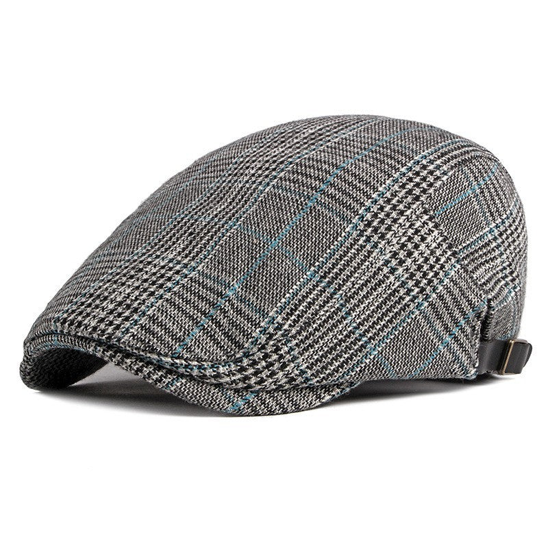 Hat Men's Spring And Autumn Classic Plaid