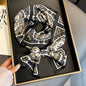 Warm Small Silk Scarf Thin Narrow Ribbon