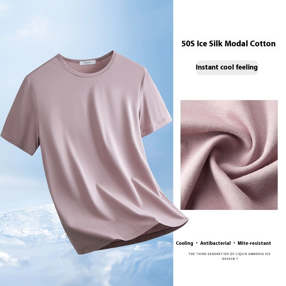 Ice Silk New Upgrade Modal Short-sleeved T-shirt Men
