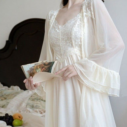 Sexy Sling Nightdress Women's Wedding Bridal Gown Suit Outerwear Homewear Women's Fashion