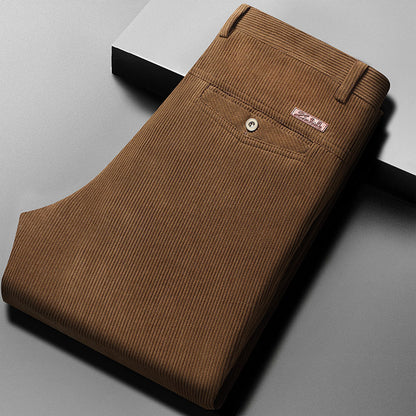 Autumn And Winter Middle-aged And Elderly Corduroy Men's Pants 50-year-old Dad's Pants Thick Casual