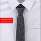 Solid Color Korean Style Narrow Cotton Men's 6cm Formal Wear Business Casual Wedding Tie